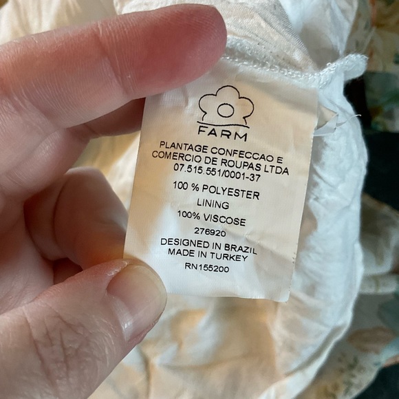 Anthropologie Farm Rio Hestia Floral Blouse Top Flutter Sleeve Crochet S Boho - Picture 11 of 12